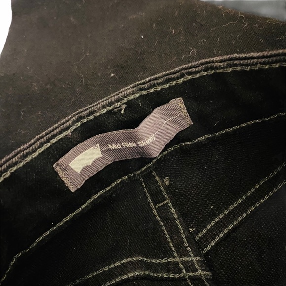 Levis Black Mid Rise Skinny Denim Jeans Sz 28 - Picture 7 of 8